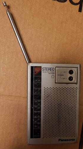 Wm-fx453 Panasonic Rf-455 Am/fm Portable Radio Silver - Tested Working
