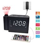 Pcr-3328 Inch White Led Display Projection Alarm Clock Radio 606989500175