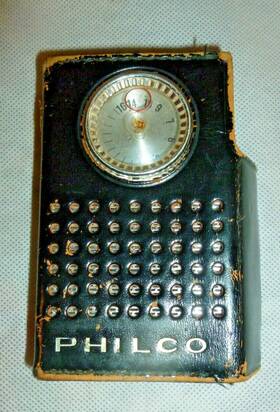Nt-802whg Philco Vintage Eight Transistor Pocket Handheld Radio And Case