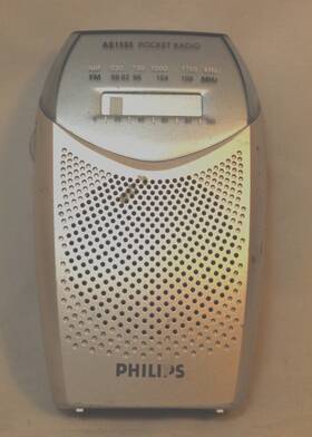 Ae1505 Philips Fm/am/band Portable Pocket Radio Tested