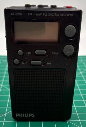 Ae6209 Philips Vintage 1987 Digital Receiver Pocket Radio Tested-works