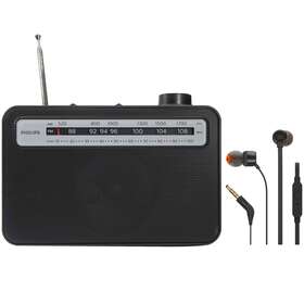 Tar2506 Philips Tar2506/37-1k Am Fm Portable Radio 2000 Series With Jbl T110 In Ear Headphones