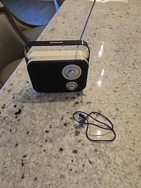 Pbt533 Polaroid Polariod Wireless Fm Radio Bluetooth Speaker Black White Tested Works