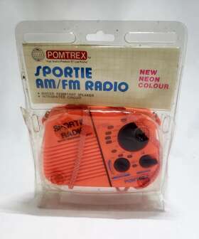 12387 Pomtrex Am/fm Radio Sportie Water Resistant Neon Orange Speaker With Strap Tested 12387 Pomtrex Am/fm Radio Sportie Water Resistant Neon Orange Speaker With Strap Tested