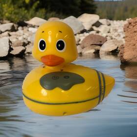 52503 Poolmaster Floating Am/fm Duck Radio With Digital Water Thermometer