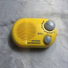 190-ai348 Premium Vintage 90s Am/fm Shower Radio Water Resistant New. Works