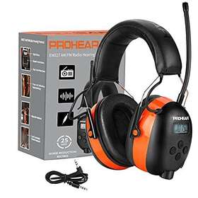 Prohear 717664225174 027 Am Fm Radio Headphones With Digital Display 25db Nrr Safety Ear Protect