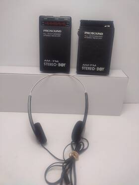 Dfs-81r Prosound Vintage Pro Sound Am/fm Stereo Boy Portable Radio Dual Case And Headphone