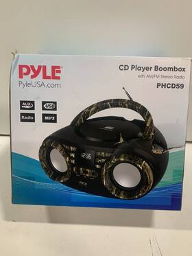 Phcd55 Pyle Portable Cd Player Boombox Wireless Bt Streaming Am Fm Stereo And More