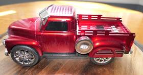 Bt-1953 Qfx Am/fm Radio Red Truck Bluetooth Led Lighted Speaker Box And Manual 10 Inch