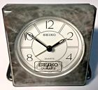 Qqq183n Seiko Travel Alarm Clock Gray Marble Pattern Carrying Pouch