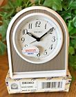 Qqq188w Seiko Slim Travel Alarm Clock Snooze White Matte Case