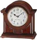 Qxj012blh Seiko Brand New Wooden Case White Dial Clock 029665147349