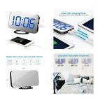 Qzht32blackblue Upgraded Alarm Clocks With Dual Usb Charging Port Large Led