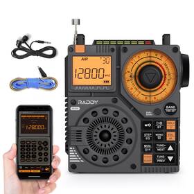 908592832 Raddy Rf320 App Control Shortwave Radio Air/fm/am/vhf/sw/wb Receiver Portable Rad 908592832 Raddy Rf320 App Control Shortwave Radio Air/fm/am/vhf/sw/wb Receiver Portable Rad