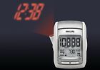 Aj3600 Radio Blue Alarm Light Projection Silver Clock Philips