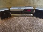 7-4960 Radio Cassette Vintage Alarm General Electric Tape Clock Speakers