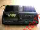 7-4664a Radio Fm Electric Clock General Ge Display Digital Alarm Retro Green