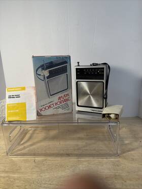 Speakers.12174a Radio Shack Realistic 12-714a Am Fm Pocket Portable Box Manual Ear