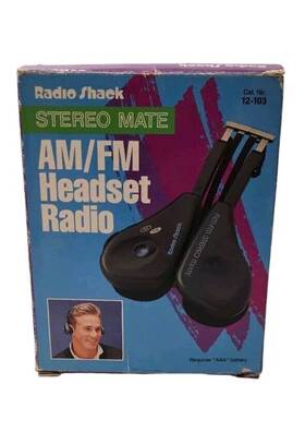 12-103 Radioshack 12-104 Vintage Radio Shack Stereo Mate Am/fm Headset Tested In Box