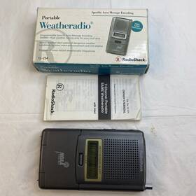12-254 Radioshack Portable Weatheradio Lcd Display With Box And Manual Noaa Same