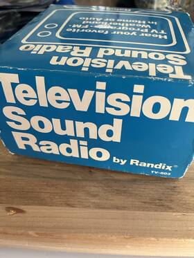 Tv-803 Randix Vintage Television Sound Radio Tv - 803 Working With Box