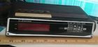Red5500 Clock Led Emerson Fm - Vintage Display Radio Wooden Tested Grid Red