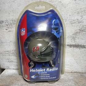Riddell 841520001746 Nfl Tampa Bay Buccaneers Am/fm Mini Helmet Radio Earphones Batteries Included