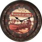 Rivers Edge Products 1035 Metal Clock 15 Moosehead 643323103500