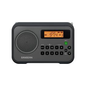 Pr-d18bk Sangean 617407390322 Am/fm/portable Digital Radio With Protective Bumper Gray/bl