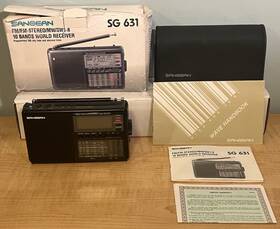 Sw1-8 Sangean 711317063010 Sg 631 Fm/fm-stereo/mw/sw1-8 10 Bands World Receiver For Parts Only
