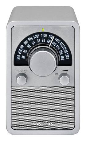 Wr-15sr Sangean 729288028925 Am/fm Table Top Wooden Radio Silver