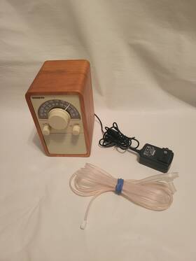 Wr-304 Sangean Wood Cabinet Speaker Fm/am Bluetooth Compatible Cherry