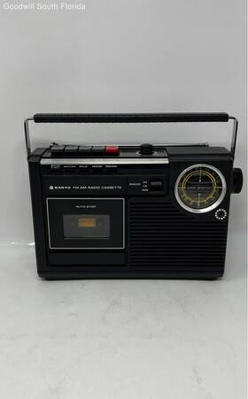 2402a Sanyo M Black Portable Fm Am Radio And Cassette Player Not Tested 2402a Sanyo M Black Portable Fm Am Radio And Cassette Player Not Tested