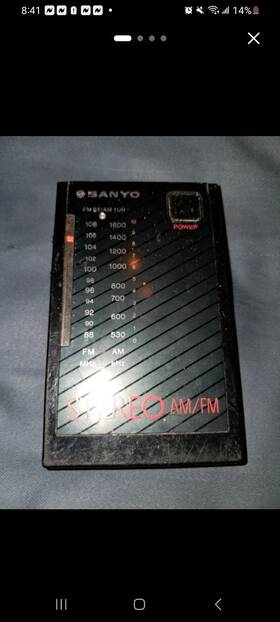 Sanyo Rp67a Rp-67a Am/fm Pocket Radio Black Headphone Jack Fm Stereo Tone Control