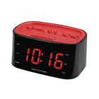 Scr3128-red Sylvania Dual Alarm Clock Radio Red
