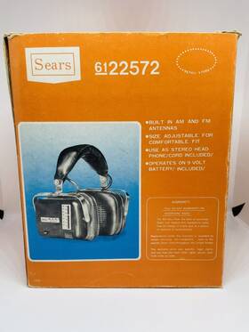 22572501 Sears Vintage Am / Fm Headphone Radio Model-268.-22572501 Great Condition.not Tested