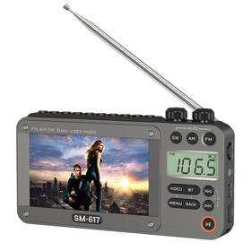 Semier 667763782569 720p 4.3 Inch Screen Am Fm Sw Movie Video Radio With Bluetooth Rechargeable Pock