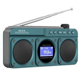 Semier 667763783009 Small Digital Fm Radio Bluetooth Speaker Handheld Rechargeable Wireles