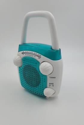 Srh21 Sentry Vintage Teal Water Resistant Portable Am/fm Shower Radio