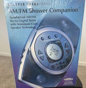 S1695sl2 Sharper Image Am/fm Stereo Digital Tuner Shower Companion Water Resistant