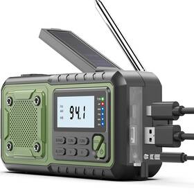 Siyegk 774388159505 Crank Emergency Radio Weather Radios5000mah Solar Radios With Hand Em