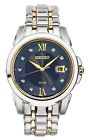 Sne428 Seiko Brand New Mens Blue Dial Diamond Markers Two Tone