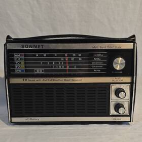 Sonnet Bpz8z71038 Multi Band Solid State Portable Am/fm Weather Radio Ac/battery Black