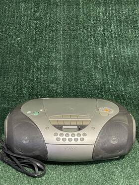 Cfd-s300 Sony Silver Cassette Boombox Cd Player Tested Radio Plus And Tape Deck