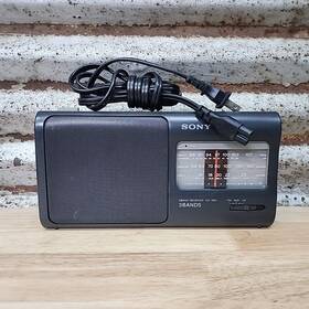 Icf-780l Sony Vintage Black Portable Radio 3 Bands Fm Mw Lw With Power Cord