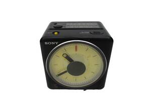 Sony Icf-a15w Vtg Rare Cube Clock - Radio Am/fm Alarm Tested Work No Adapter