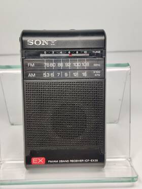 Icf-ex35 Sony Portable Pocket Radio Walkman Type With Case