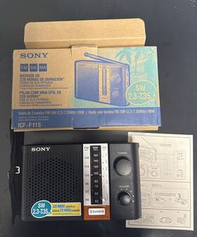 Icf-f11s Sony Fm/sw/mw 3 Band Portable Radio Tested And Working