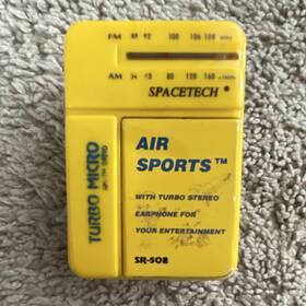 Spacetech Sr-508 Turbo Stereo Am/fm Pocket Radio Yellow Headphone Jack Walkman